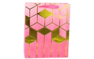 Popierinis dovanų maišelis Geometriniai raštai Auksinis 32 x 26 x 12 cm 1vnt
