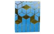 Paper Gift Bag Geometric Patterns Gold 32 x 26 x 12 cm