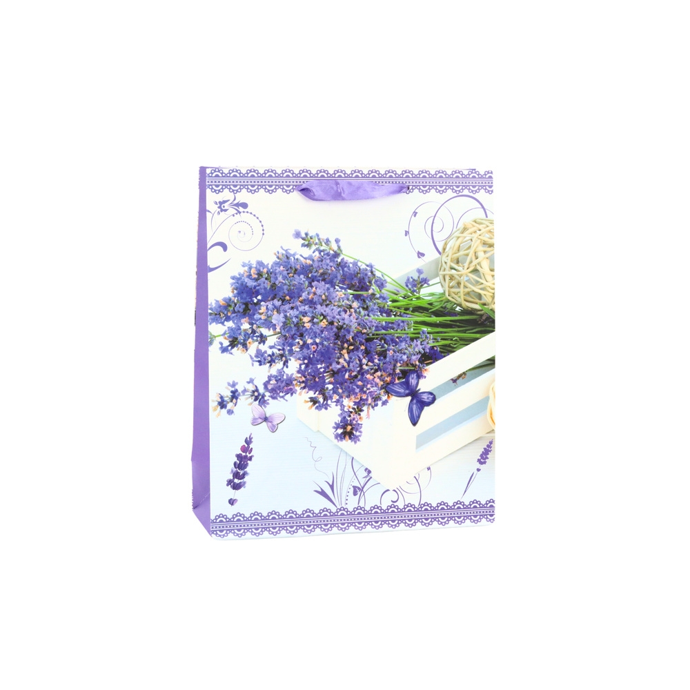 Lavender Paper Gift Bag 32 x 26 x 12 cm