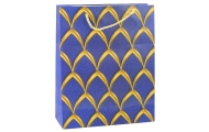 Elegantiškas dovanų maišelis su auksiniais papuošimais 32 x 26 x 12 cm 1vnt