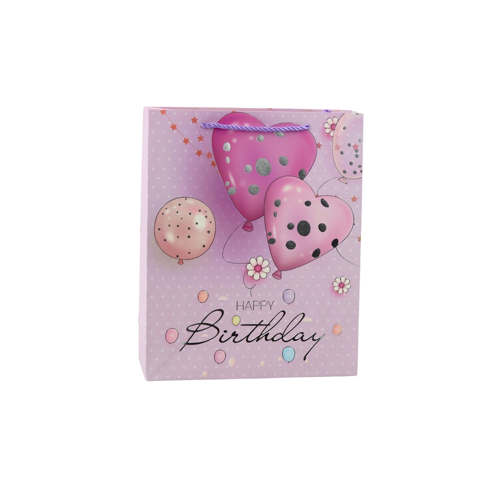 Birthday Gift Bag Happy Birthday Balloons 32 x 26 x 12 cm