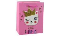 Paper Gift Bag Kittens Glitter Pink 23 x 18 x 10.5 cm