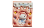 Teddy Bear Paper Gift Bag Pastel Colors 23 x 18 x 10.5 cm