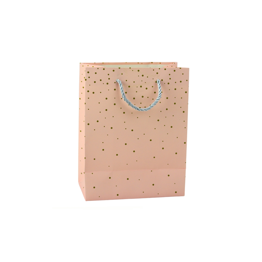 Gift Bag With Gold Dots 23 x 18 x 10.5 cm