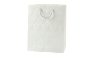 Torba Prezentowa Elegancka Tłoczone Serca Pastelowa 23 x 18 x 10,5 cm