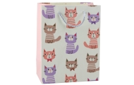 Paper Gift Bag Cats Glitter 23 x 18 x 10.5 cm