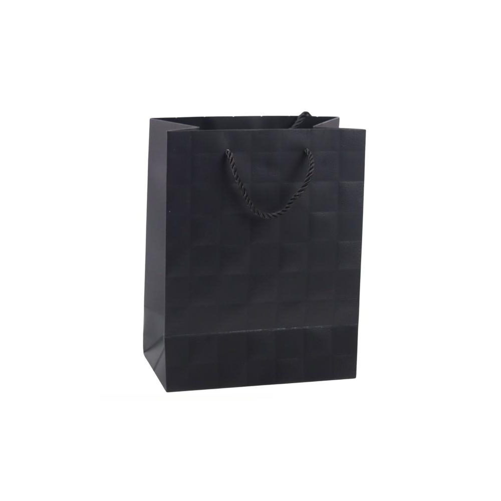 Elegantiškas dovanų maišelis su įspaustais kvadratėliais 23 x 18 x 10,5 cm 1vnt