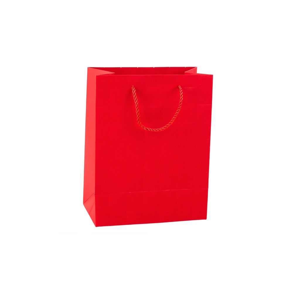 Elegantiškas dovanų maišelis su įspaustais kvadratėliais 23 x 18 x 10,5 cm 1vnt