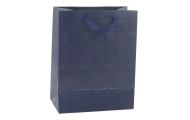 Elegant Embossed Squares Gift Bag 23 x 18 x 10.5 cm