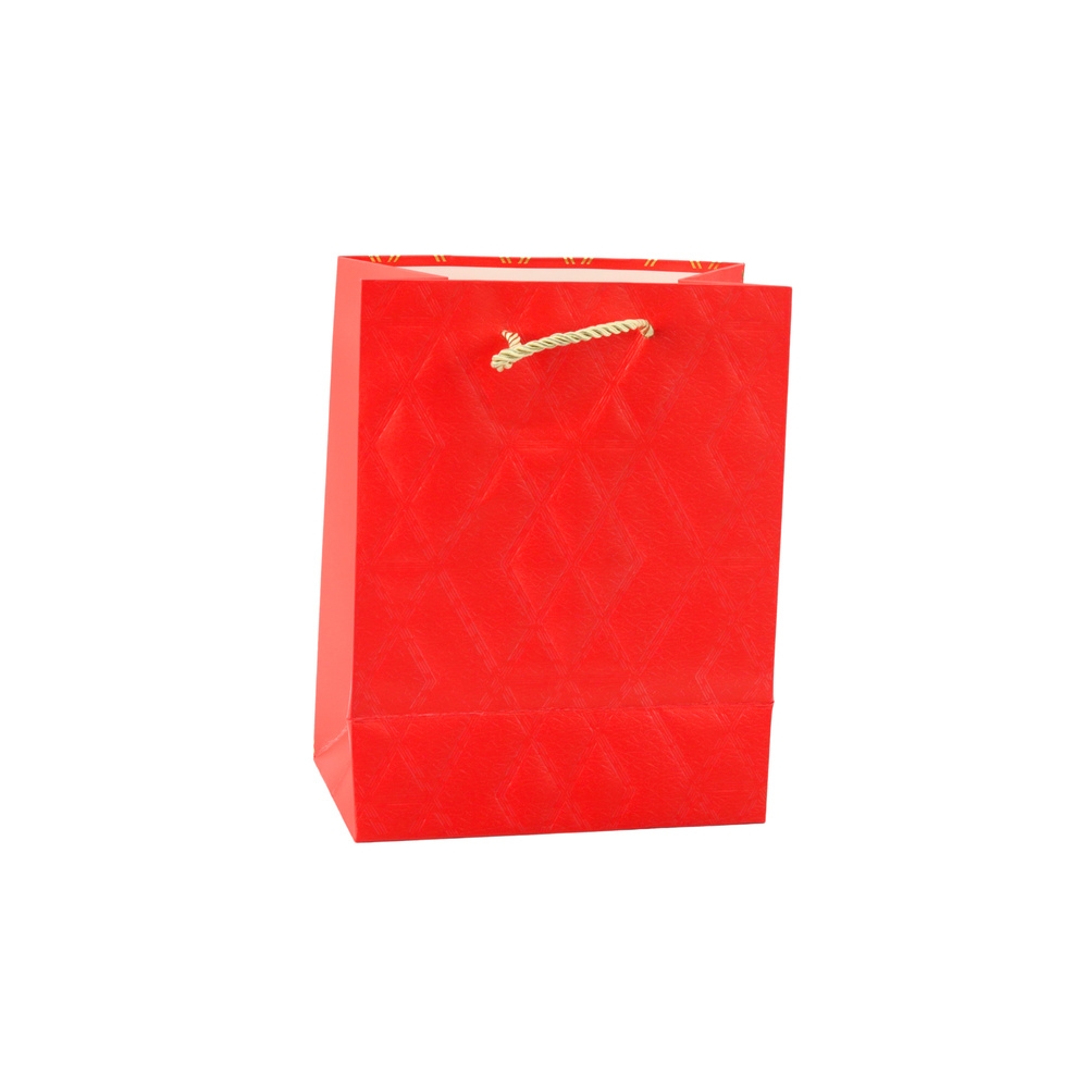 Popierinis dovanų maišelis Elegantiškas aukso spalvos dizainas 23 x 18 x 10,5 cm 1vnt