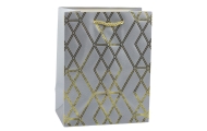 Paper Gift Bag Elegant Gold Patterns 23 x 18 x 10.5 cm