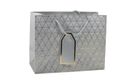 Geometric Gift Bag Gold Lines 23 x 18 x 10cm