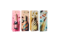 Paper Gift Bag For Champagne Bottle Pastel 35 x 12 x 9 cm