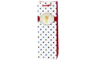 Vyno butelių dovanų maišelis Dots 35 x 12 x 9 cm