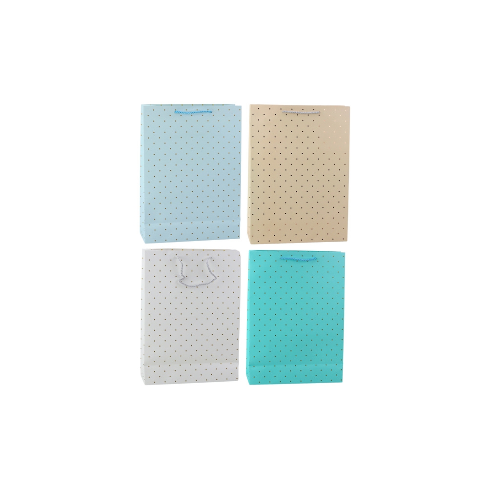 Classic Gift Bag with Gold Dots 41 x 30 x 12 cm