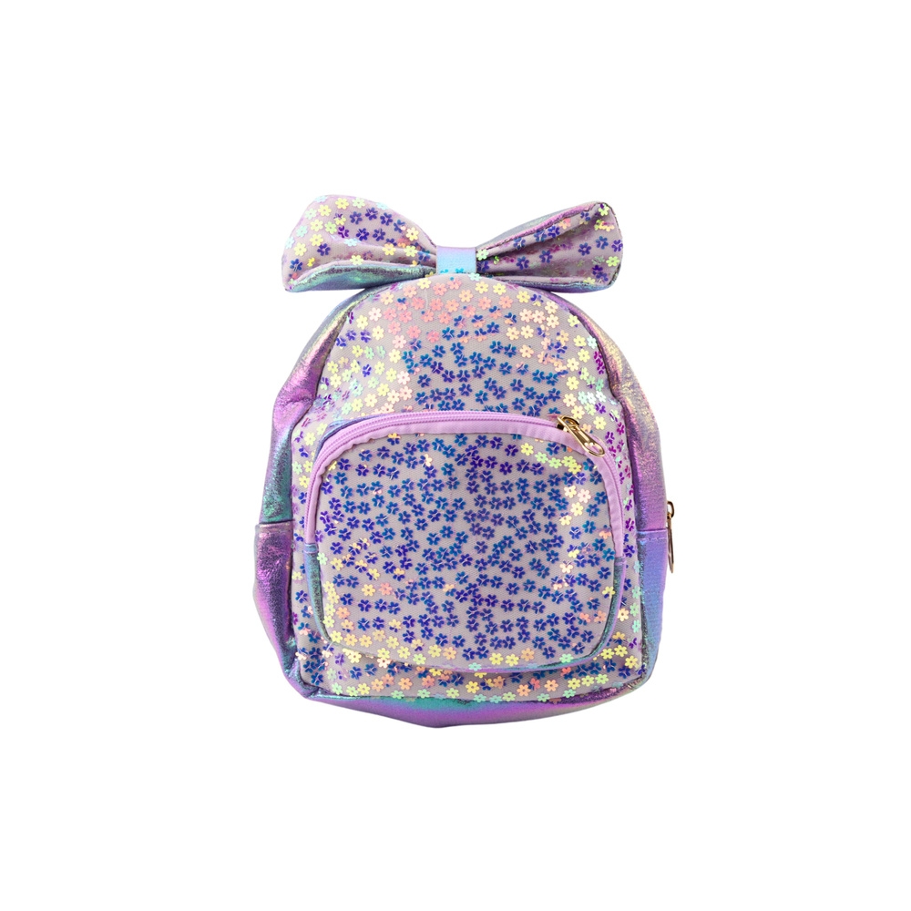 Vaikiška kuprinė su gėlėmis Cocard Purple 22cm 2.8L-Drabužiai ir aksesuarai, Aksesuarai, Rankinės, kuprinės, lagaminai-e-vaikas