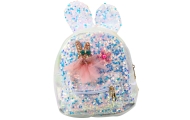 Plecak Dziecięcy Cekiny Uszy Królika Biały 22cm 4.4L