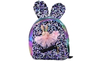 Vaikiška kuprinė Sequins Bunny Ears Tamsių spalvų 22cm 4.4L-Drabužiai ir aksesuarai, Aksesuarai, Rankinės, kuprinės, lagaminai-e