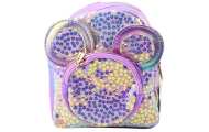 Children's Backpack With Sequins Mouse Ears Purple 22cm 3L