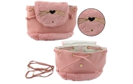 Children's Backpack Plush Ears Adjustable Strap Pink