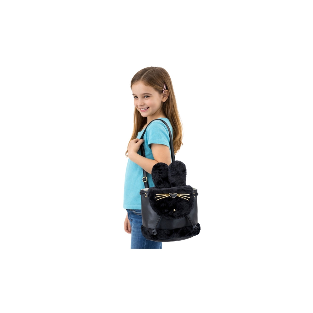 Kuprinė Pliušinės zuikio ausys 22cm 4L, juoda-Drabužiai ir aksesuarai, Aksesuarai, Rankinės, kuprinės, lagaminai-e-vaikas