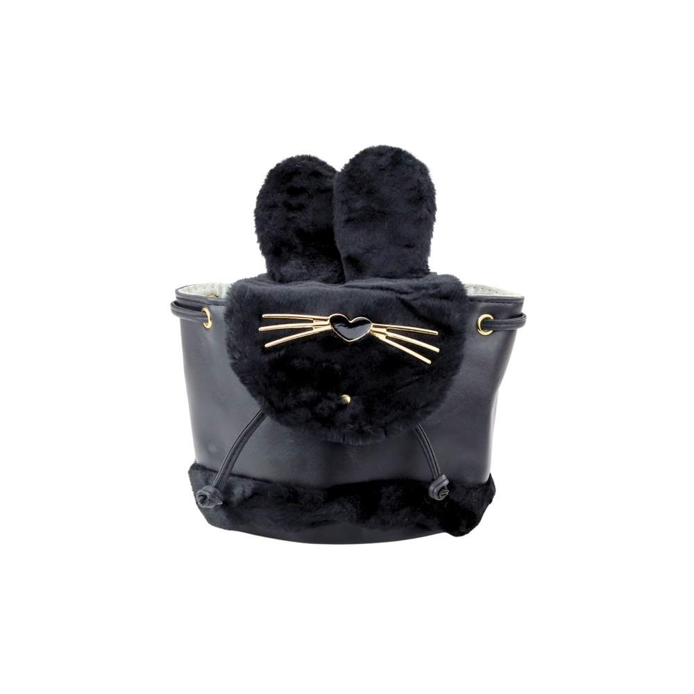 Kuprinė Pliušinės zuikio ausys 22cm 4L, juoda-Drabužiai ir aksesuarai, Aksesuarai, Rankinės, kuprinės, lagaminai-e-vaikas