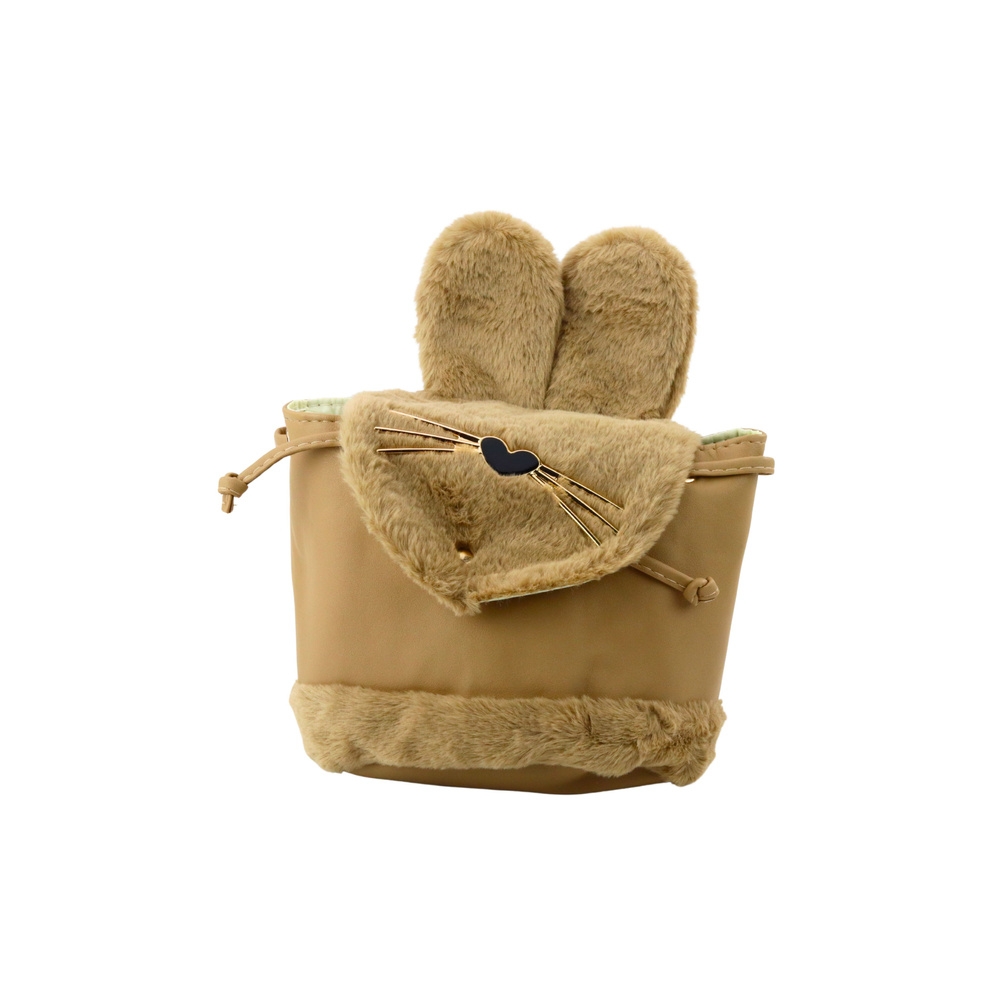 Kuprinė Pliušinės zuikio ausys 22cm 4L, smėlio sp.-Drabužiai ir aksesuarai, Aksesuarai, Rankinės, kuprinės, lagaminai-e-vaikas