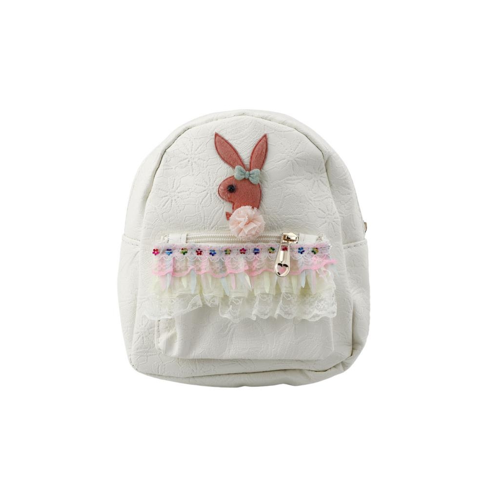 Vaikiška kuprinė su reljefiniu triušiuku Frill Cream 20cm 2,5L-Drabužiai ir aksesuarai, Aksesuarai, Rankinės, kuprinės, lagamina