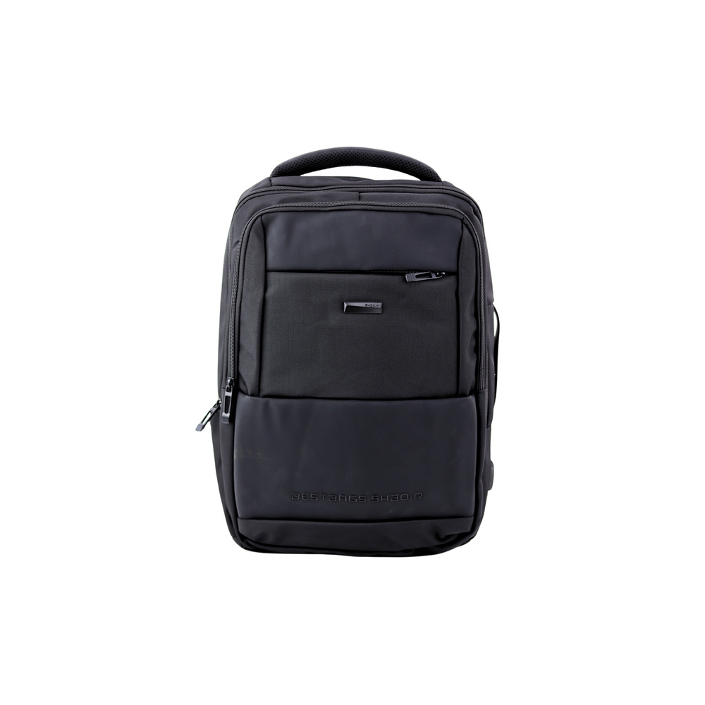 Miesto verslo kuprinė su USB dirželiu ant krūtinės Juoda 26L 45cm-Drabužiai ir aksesuarai, Aksesuarai, Rankinės, kuprinės, lagam