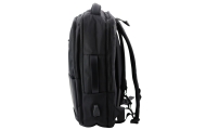 City Business Backpack USB Chest Strap Black 26L 45cm