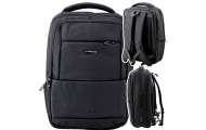 City Business Backpack USB Chest Strap Black 26L 45cm