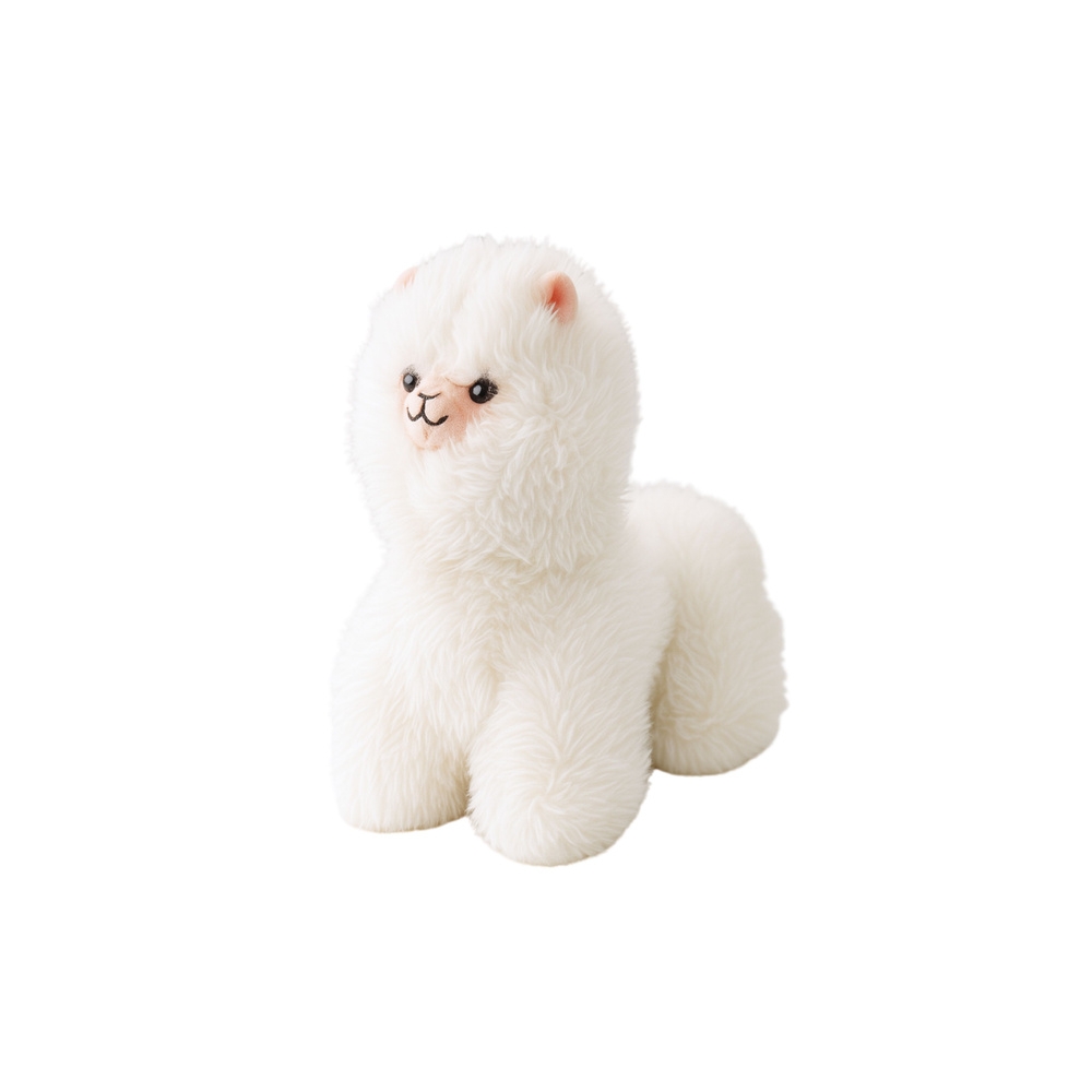 Pliušinė lama 40 cm, balta