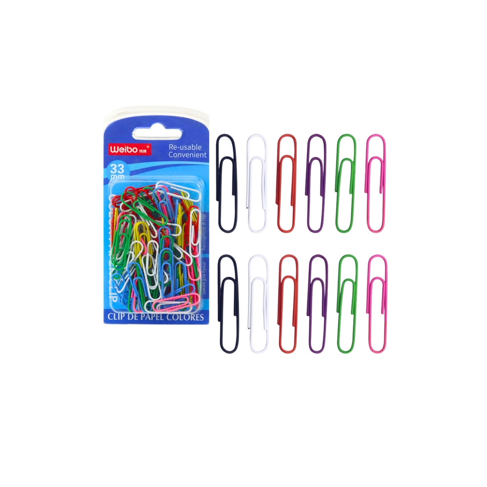 Spalvotos sąvaržėlės 33 mm, 90 vnt