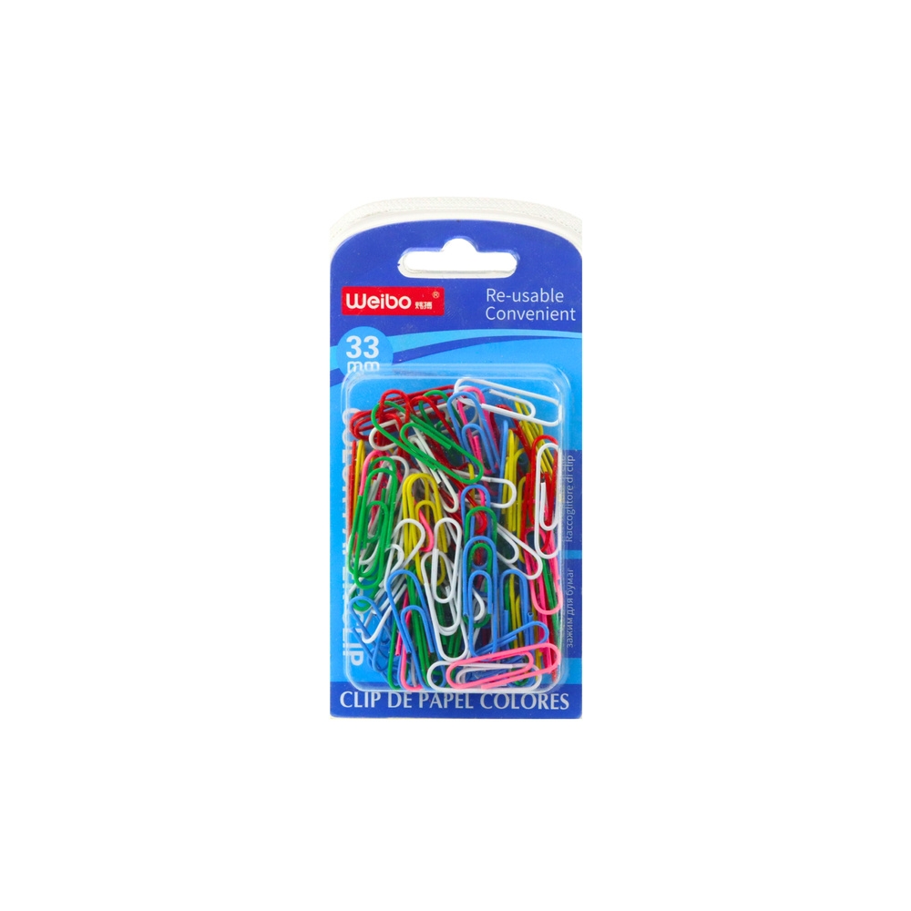 Spalvotos sąvaržėlės 33 mm, 90 vnt