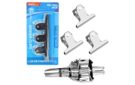Metalinių biuro spaustukų rinkinys 3 vnt 75 mm