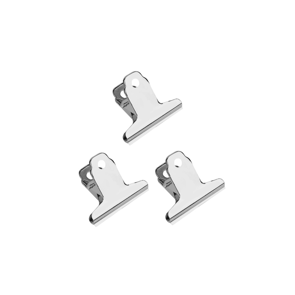Metalinių biuro spaustukų rinkinys 3 vnt 75 mm