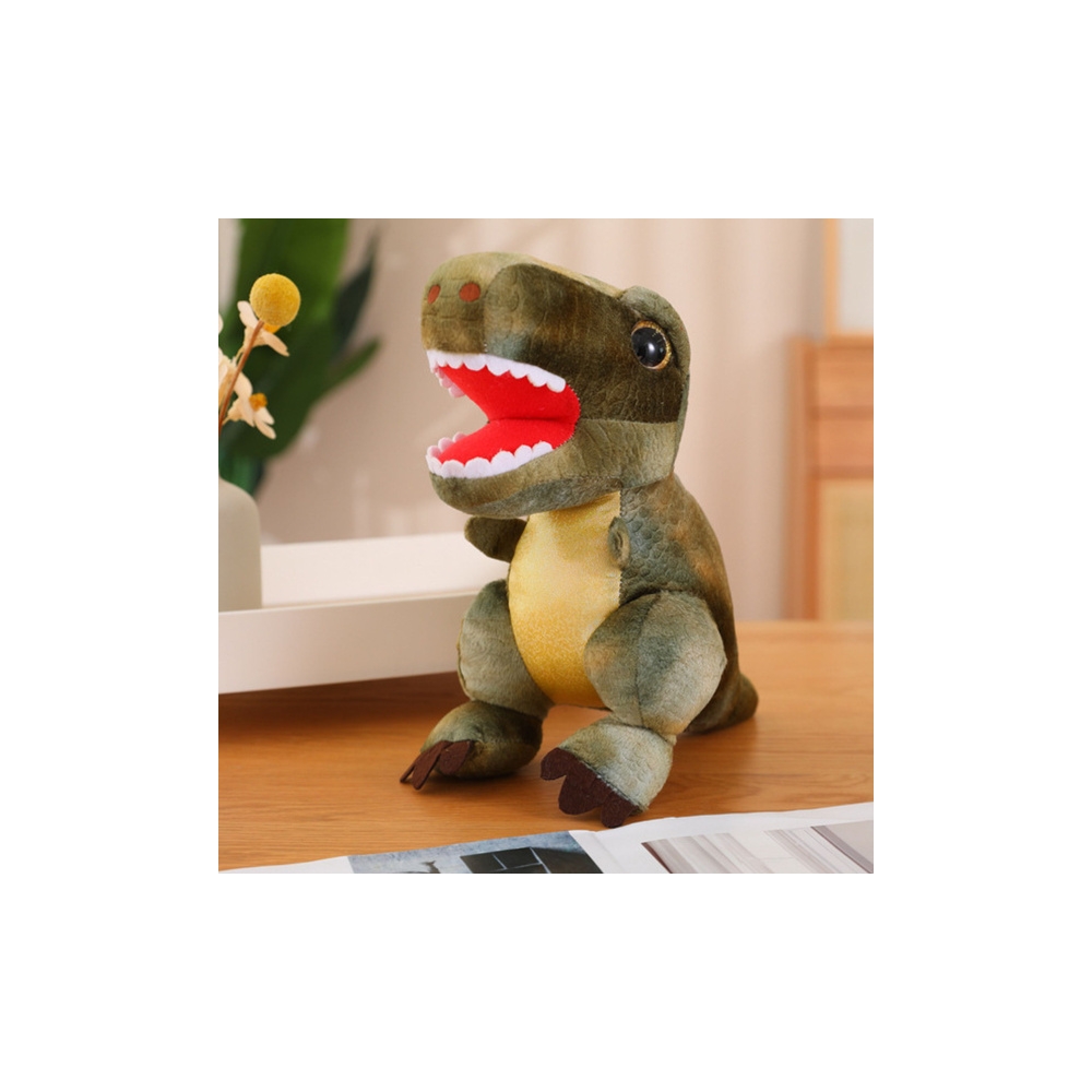 Pliušinis talismanas apkabinamas dinozauras su tekstūruota oda, žalias 32cm