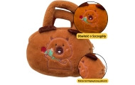 Capybara Plush Bag With Rose Brown 20cm
