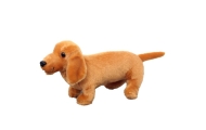Plush Mascot Cuddly Toy Dog Dachshund Light Brown 25cm