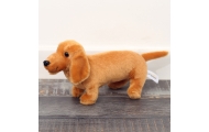 Plush Mascot Cuddly Toy Dog Dachshund Light Brown 25cm