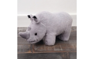 Plush Mascot Rhinoceros Plush Toy Cuddly Toy Gray 30cm