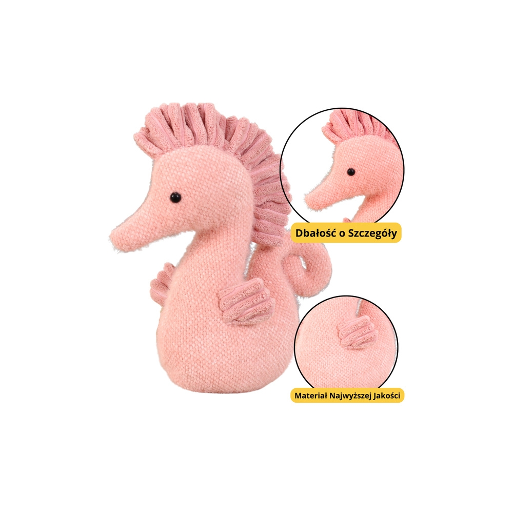 Pliušinis vandens arklys rožinis 25 cm pliušinis talismanas