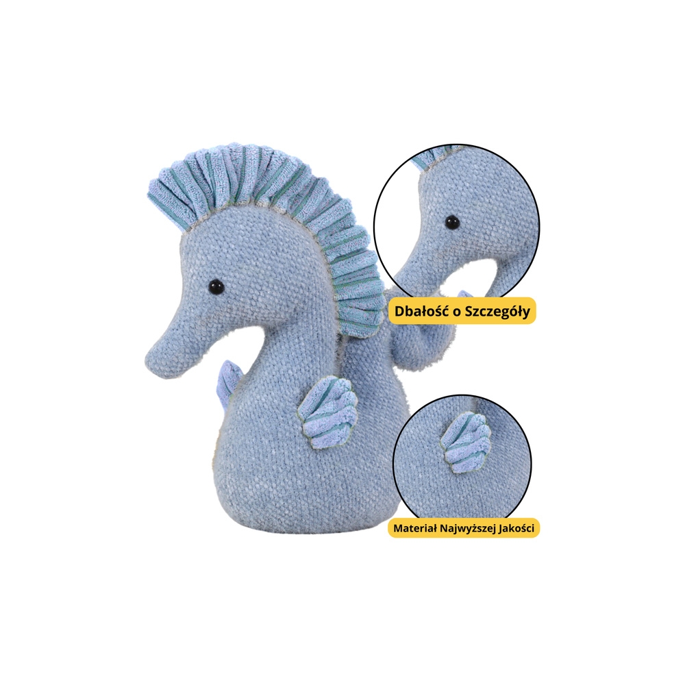 Pliušinis talismanas Vandens arklys Hugs Blue 25cm