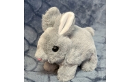 Plush Mascot Cuddly Toy Hare Rabbit Gray 18cm