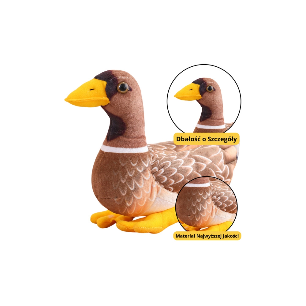 Pliušinis pliušinis ančiukas talismanas Ruda Geltona 28cm