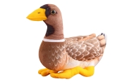 Plush Mascot Cuddly Toy Duck Brown Yellow 28cm