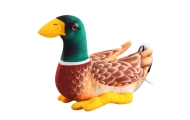 Plush Mascot Cuddly Toy Duck Brown Green 28cm