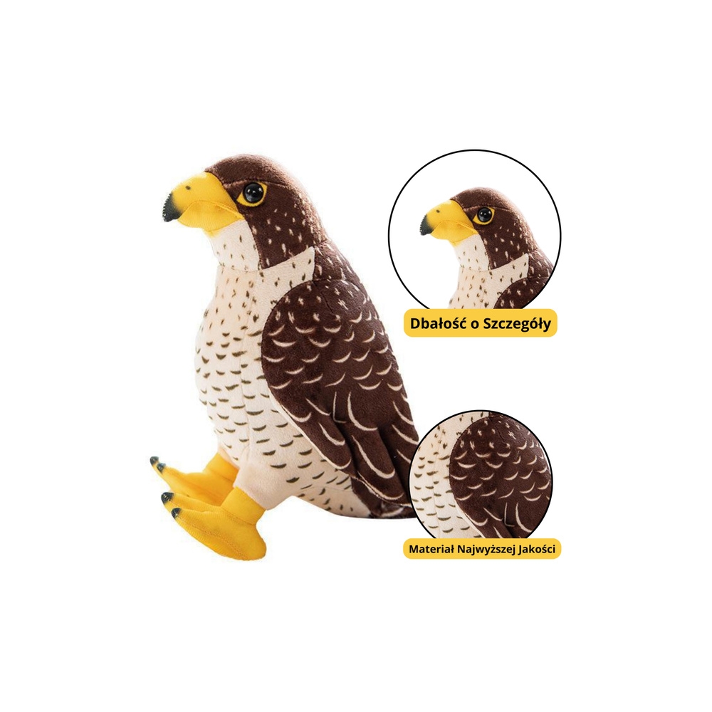Rudas paukštis Falcon pliušinis žaislas 30cm