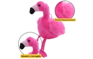 Pliušinis raktų pakabukas pūkuotas Flamingas rožinis 12cm-Žaislai, Minkšti žaislai-e-vaikas