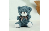 Teddy Bear Plush Keychain Pendant Decoration Navy Blue 8cm